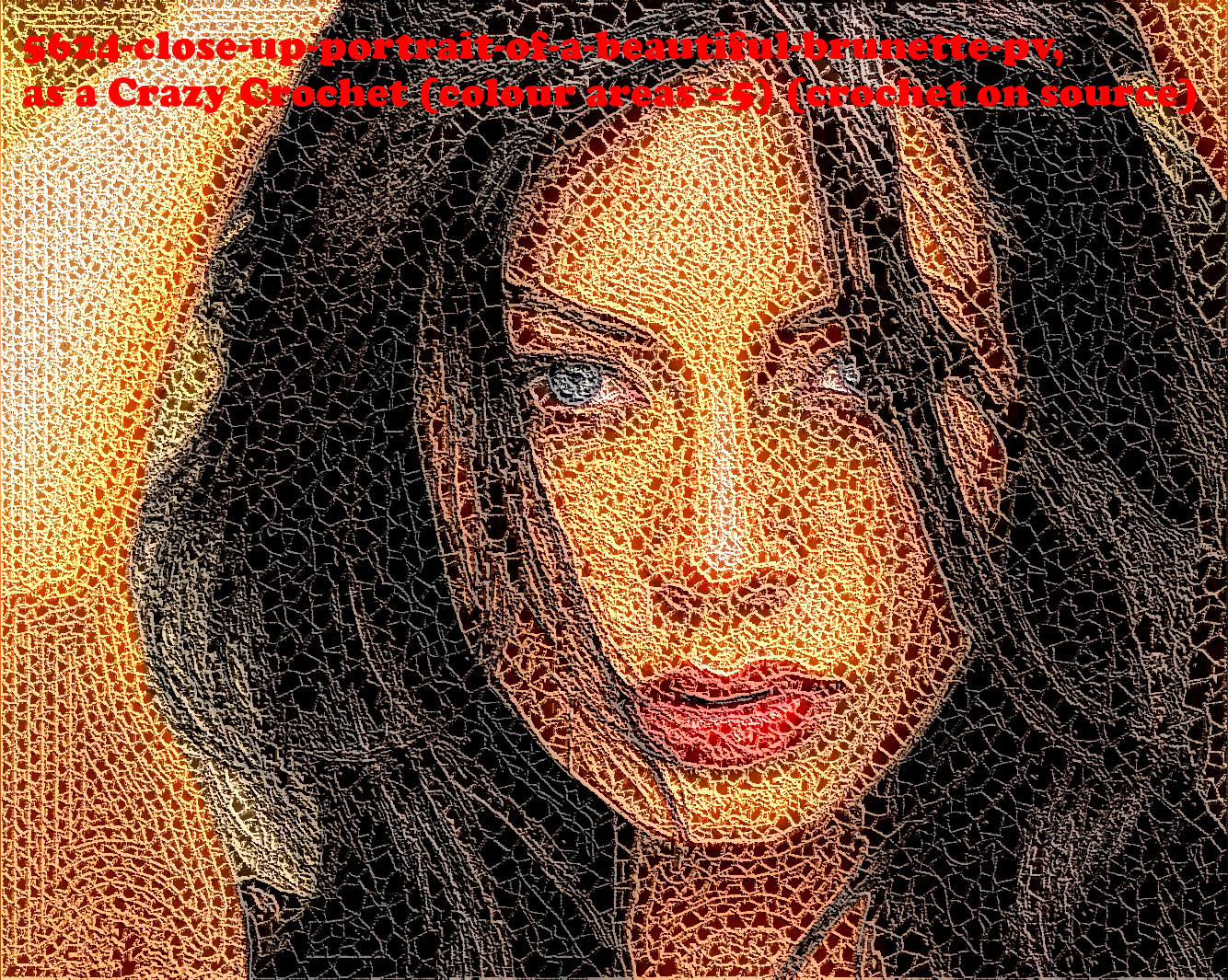 5624-close-up-portrait-of-a-beautiful-brunette-pv, as a Crazy Crochet (colour areas =5) (crochet on source).jpg
