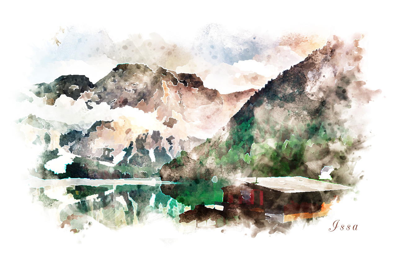 Mountains and Lake_WatercolourEffect_Issa.jpg