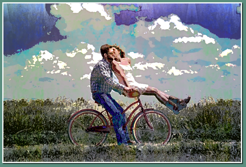 DN Posterize.Aqua Look.Couple on bike.jpg