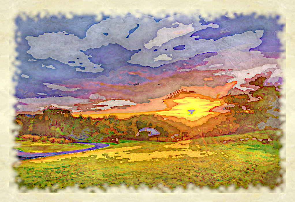 2019-03-27 07-55-57 sunset-801736_960_720 as a simple aquarel, using 16 colours.jpg