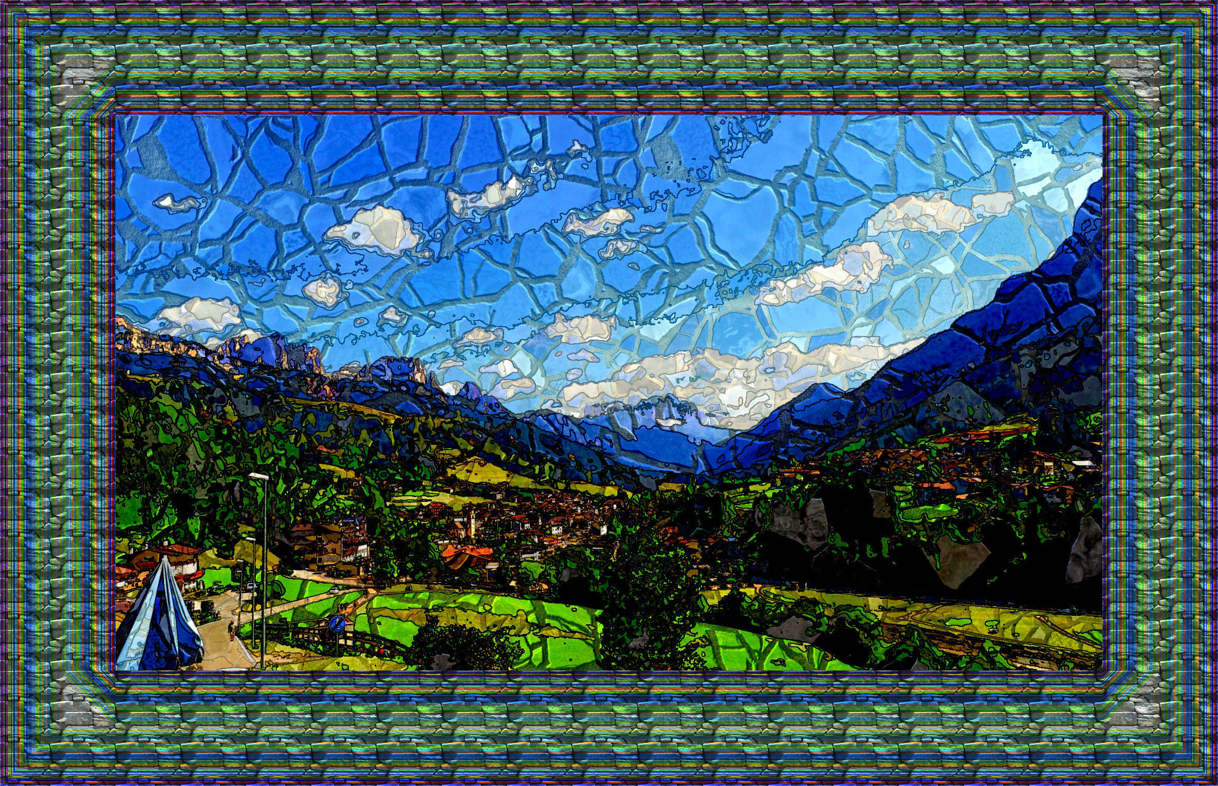 2019-04-07 14-41-30 Dolomiti_2012_Samsung_2012-07-08_SAM_0305, as a simple stone mosaic, on 30 areas, nuance=Mix (framed).jpg