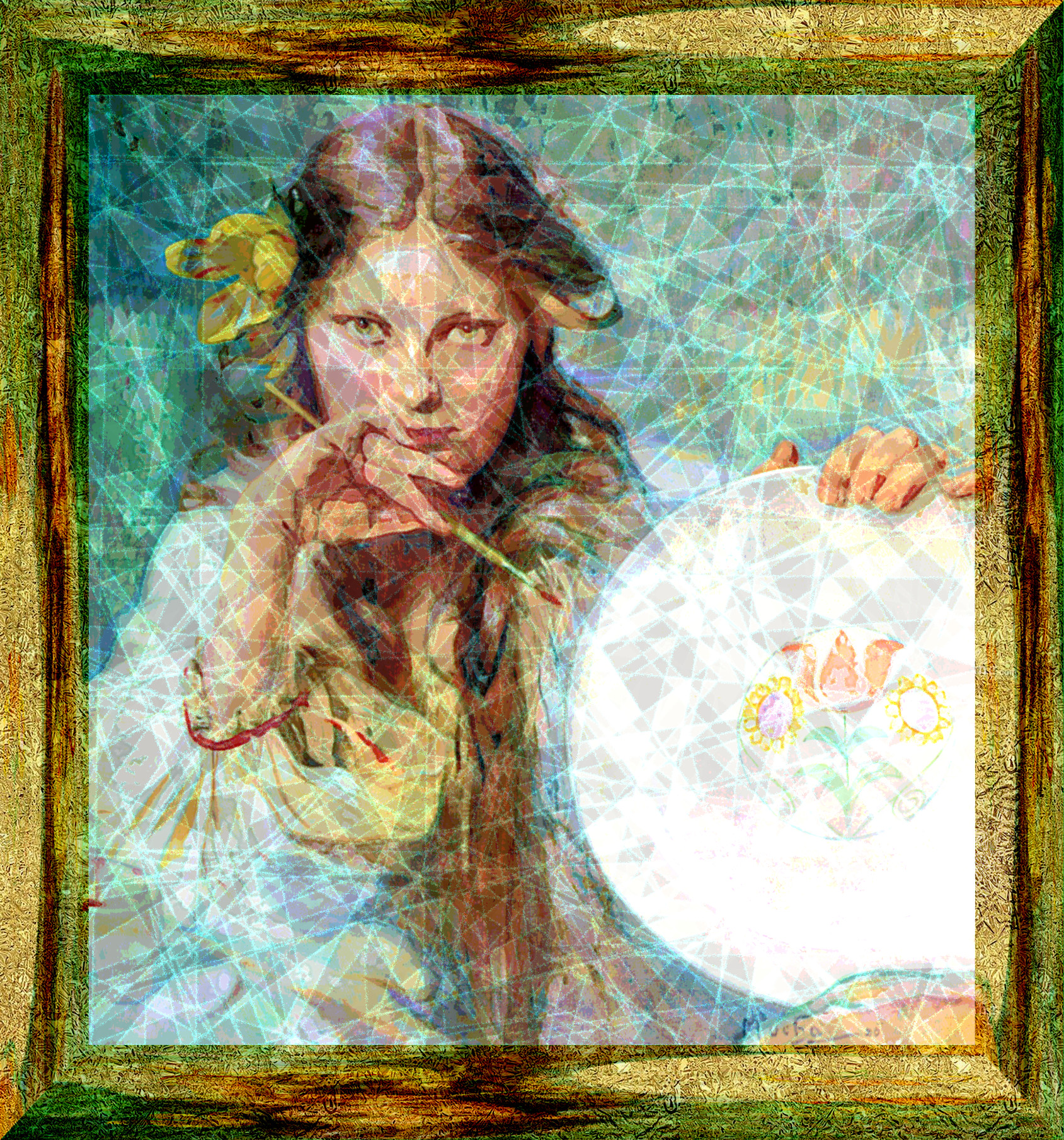 2020-11-04 17-05-59 Mucha_Alphonse_The_Artist_1920_Oil_On_Canvas_On_Board_scaled stroked with crystal background using hue 180 (framed)_GoldenFrame.jpeg