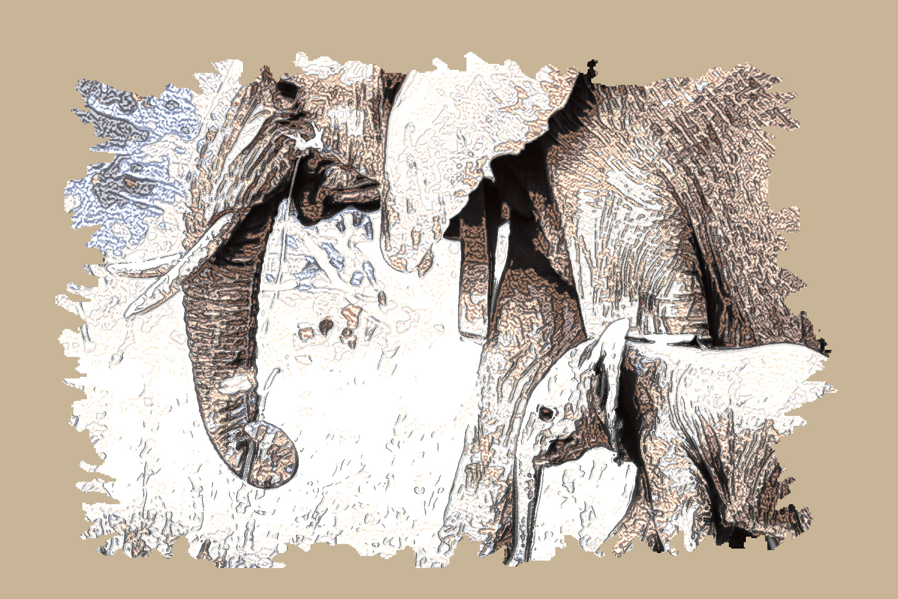 2022-01-11 14-53-46elephants-1081749_1920 as a drawing with texture coloree (BC2X) (lines look regular) (lines look 2 undefined) (texture colour used [128,116,102]) (nr of areas 11).jpeg