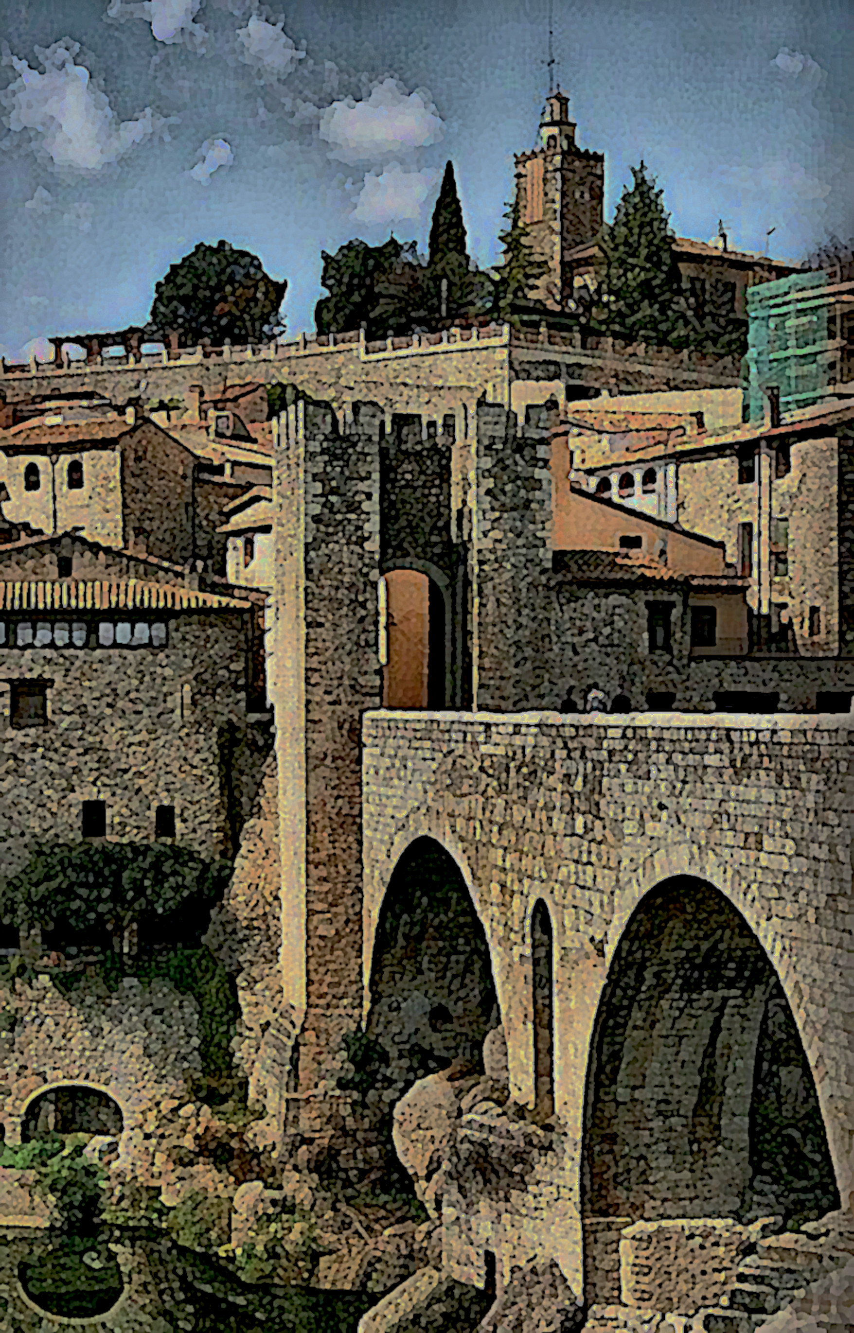 Besalú_Girona_DN_SimpleGraphics_Gouache_Effect.jpg