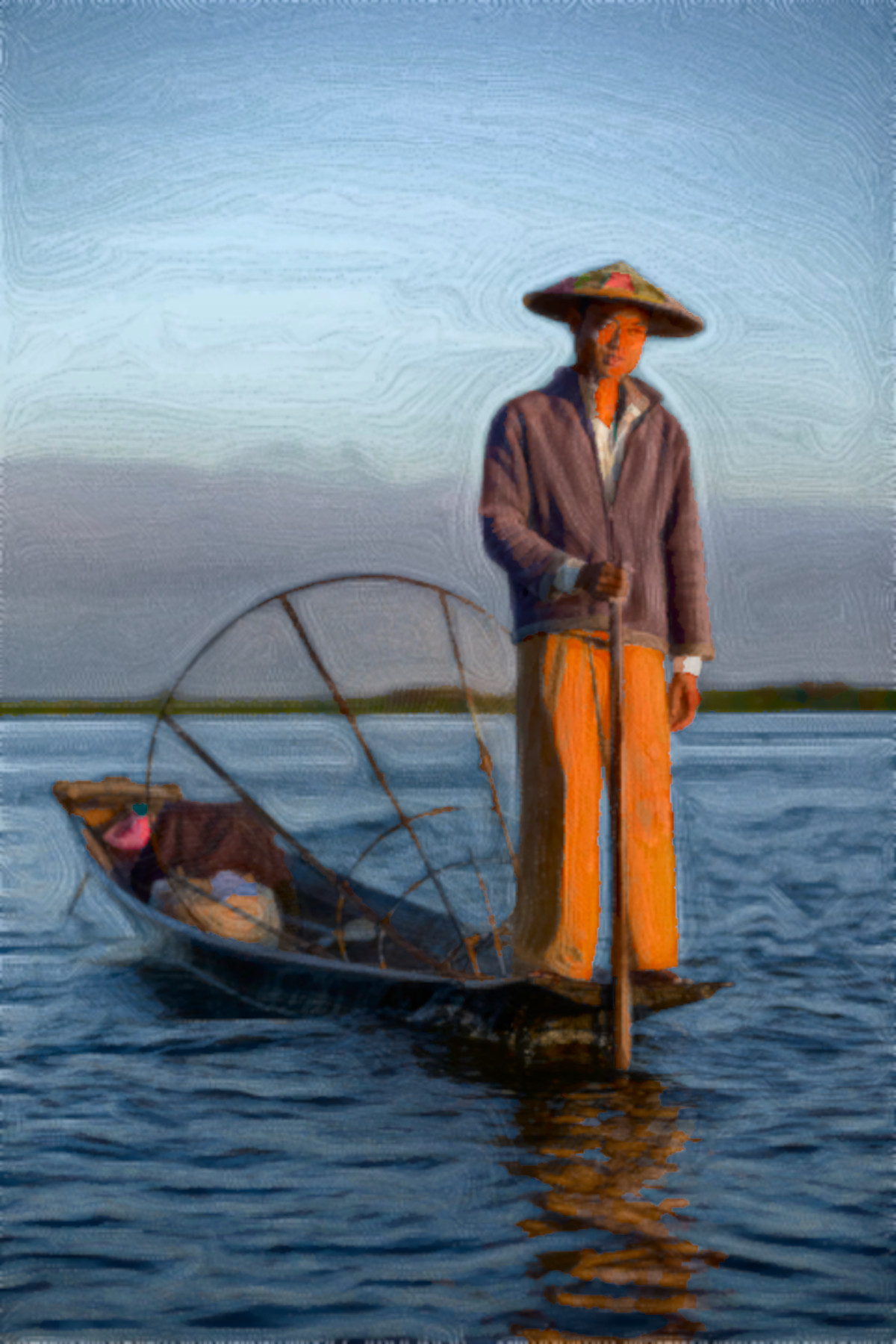 2022-03-27 09-57-12Inle_Lake_Fisherman_Myanmar_Colby_Brown Paint  thru Couleurs Rayees (Effect Look regular).jpeg