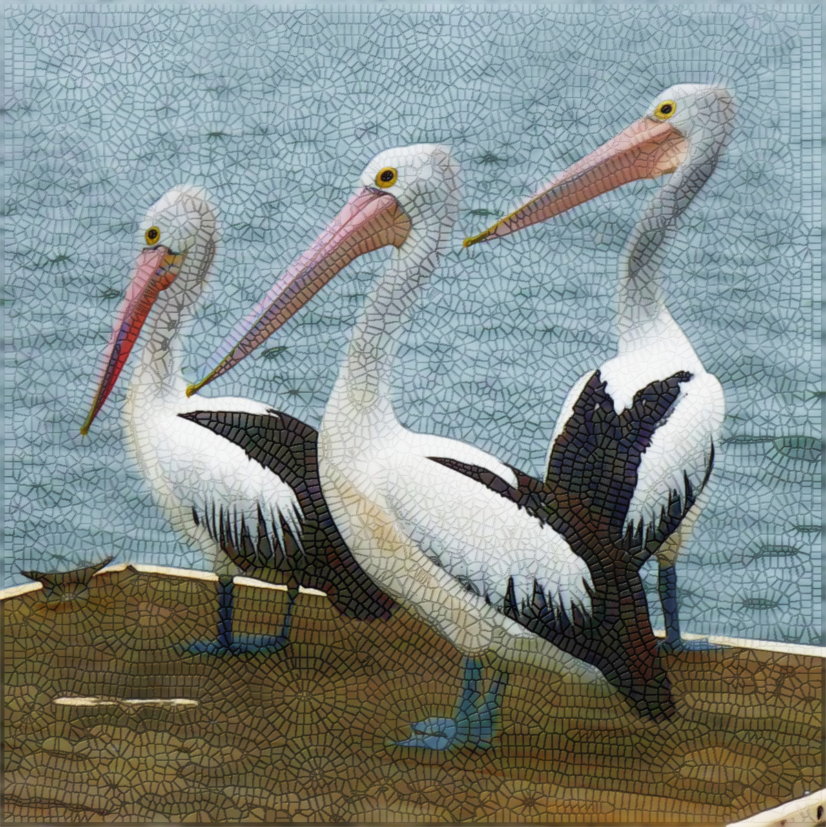 pelicans-pelican-water-bird-australian-pelican_Opus Vermiculatum Vitreum (MosaicRomanStyle) 2023.JPG