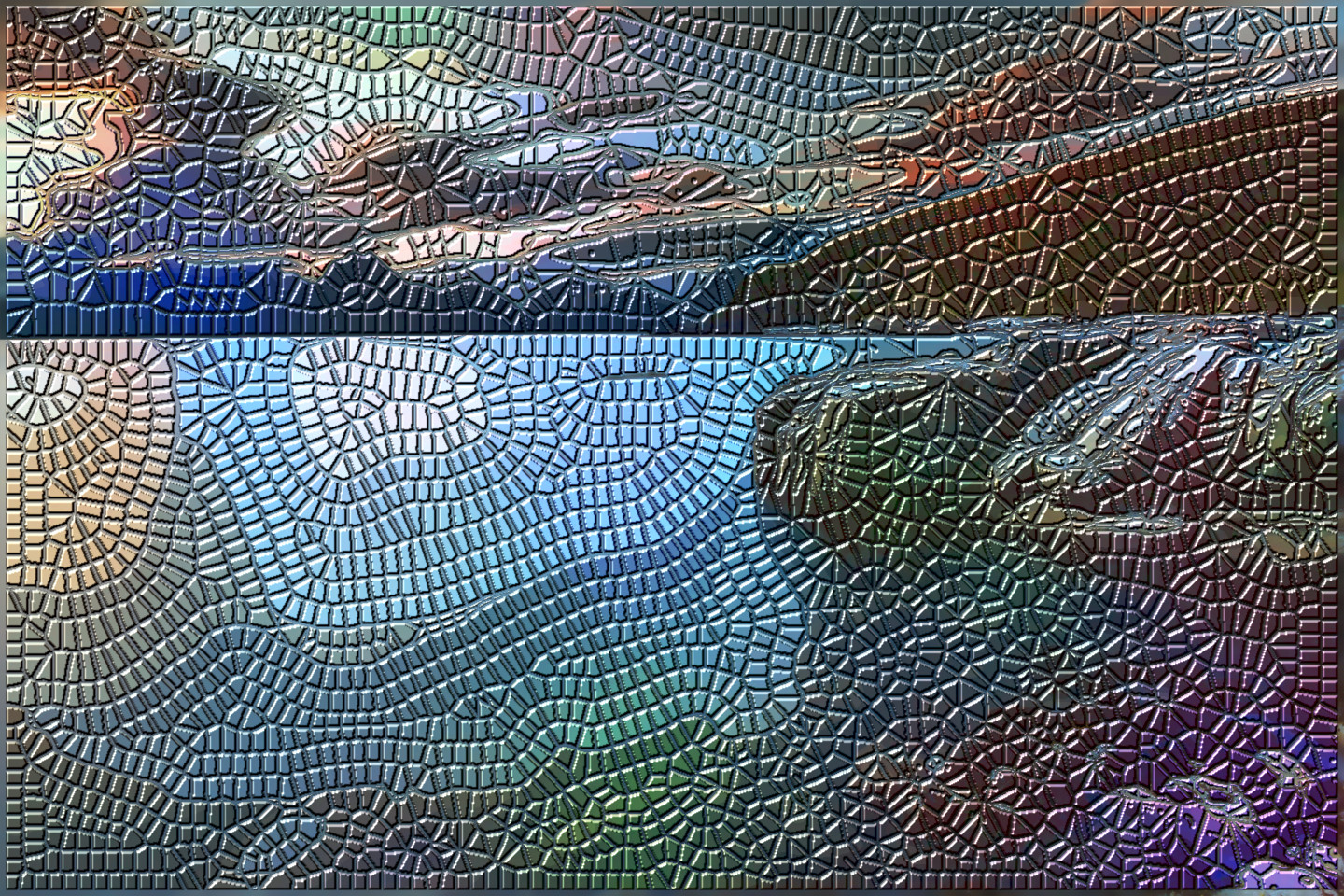 2023-09-15 05-19-12 lake-192980_1920, as a Roman Mosaic  (parms=12,1,1,5,3,0,0,1).jpeg