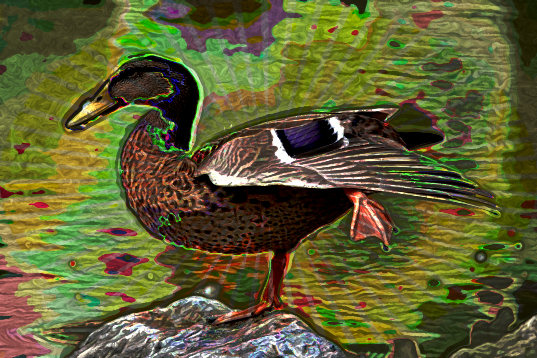 2023-10-15 08-31-22 domestic-duck-7355065_1920 with a Quick Effect P (KittyRings) (abstr.mode=LAYER_MODE_HARDLIGHT.jpg