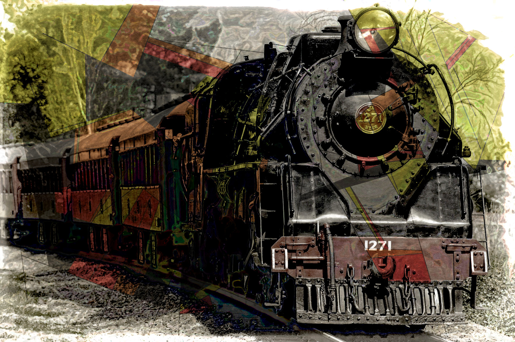 2023-10-15 09-32-57 locomotive-222174_1920 with a Quick Effect L (Memoakten Algorithm A) (abstr.mode=LAYER_MODE_GRAIN_MERGE.jpg