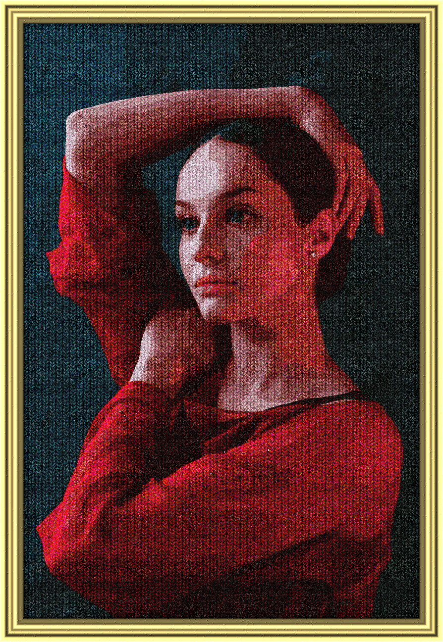2024-02-27 13-35-27 portrait-3292287_1280, having a knitted look, on 21 colour areas, using pattern Knit_New_A360N200.png..png