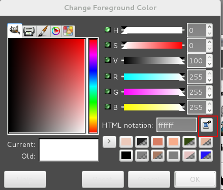 how to just pick rgb colors in color picker gimp