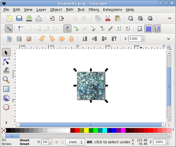 saving a vector image in inkscape