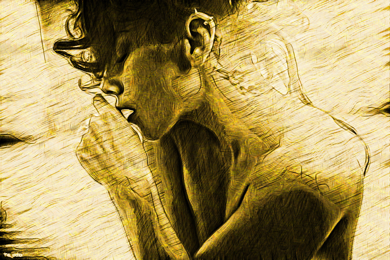 _____by_tejido-d5jbtdw, as a Crazy Hedcut Drawing (intensitry=4.0) (Source on top) (golden look).jpg