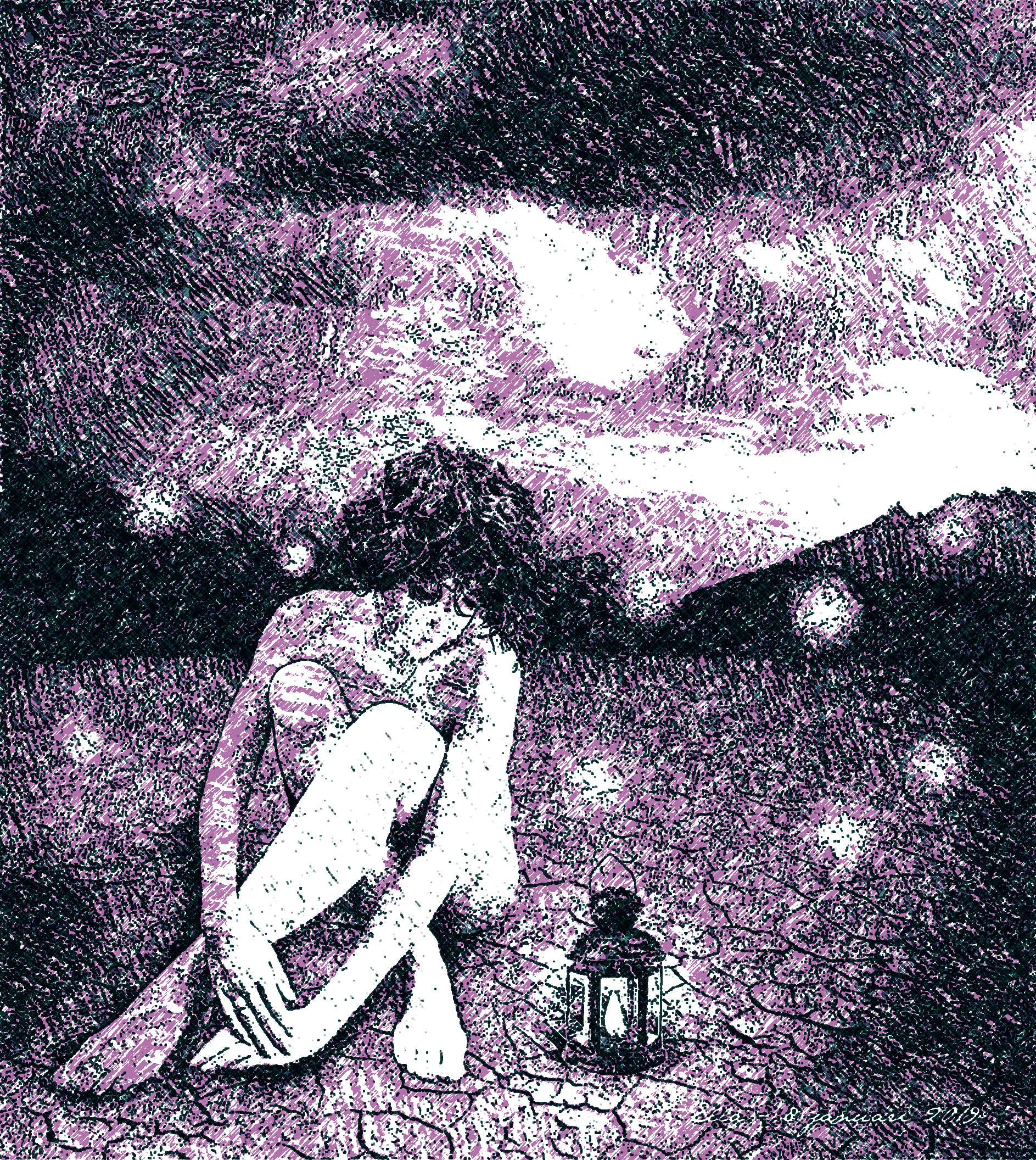 2019-03-16 15-53-08,  Lonely, using FPS17, on 30 areas, nuance=Mix, then applying INKPEN drawing effect.jpg