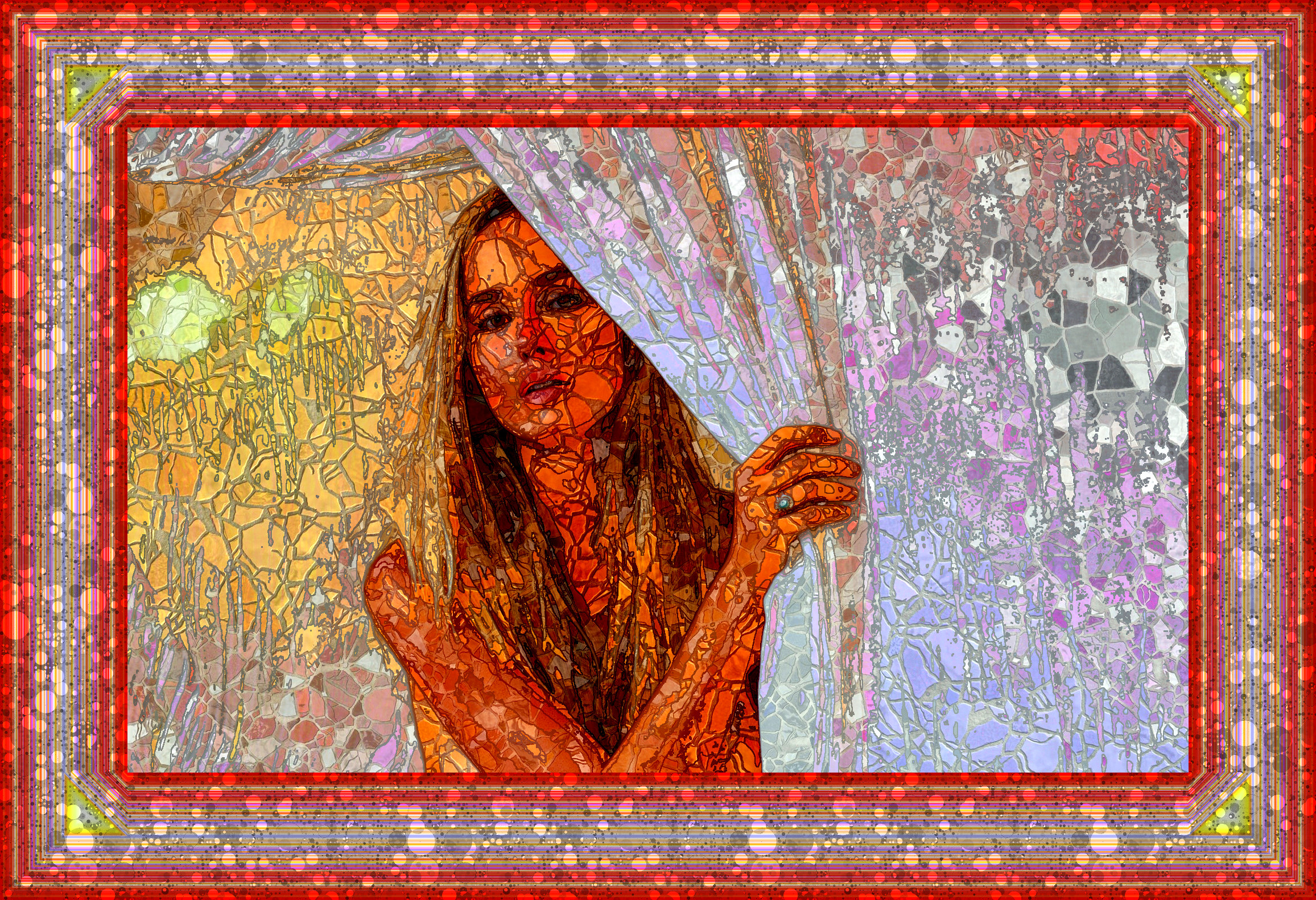 2019-04-08 10-31-28 valeria-andersson-420351-unsplash, as a simple stone mosaic, on 30 areas, nuance=Mix (framed).jpg