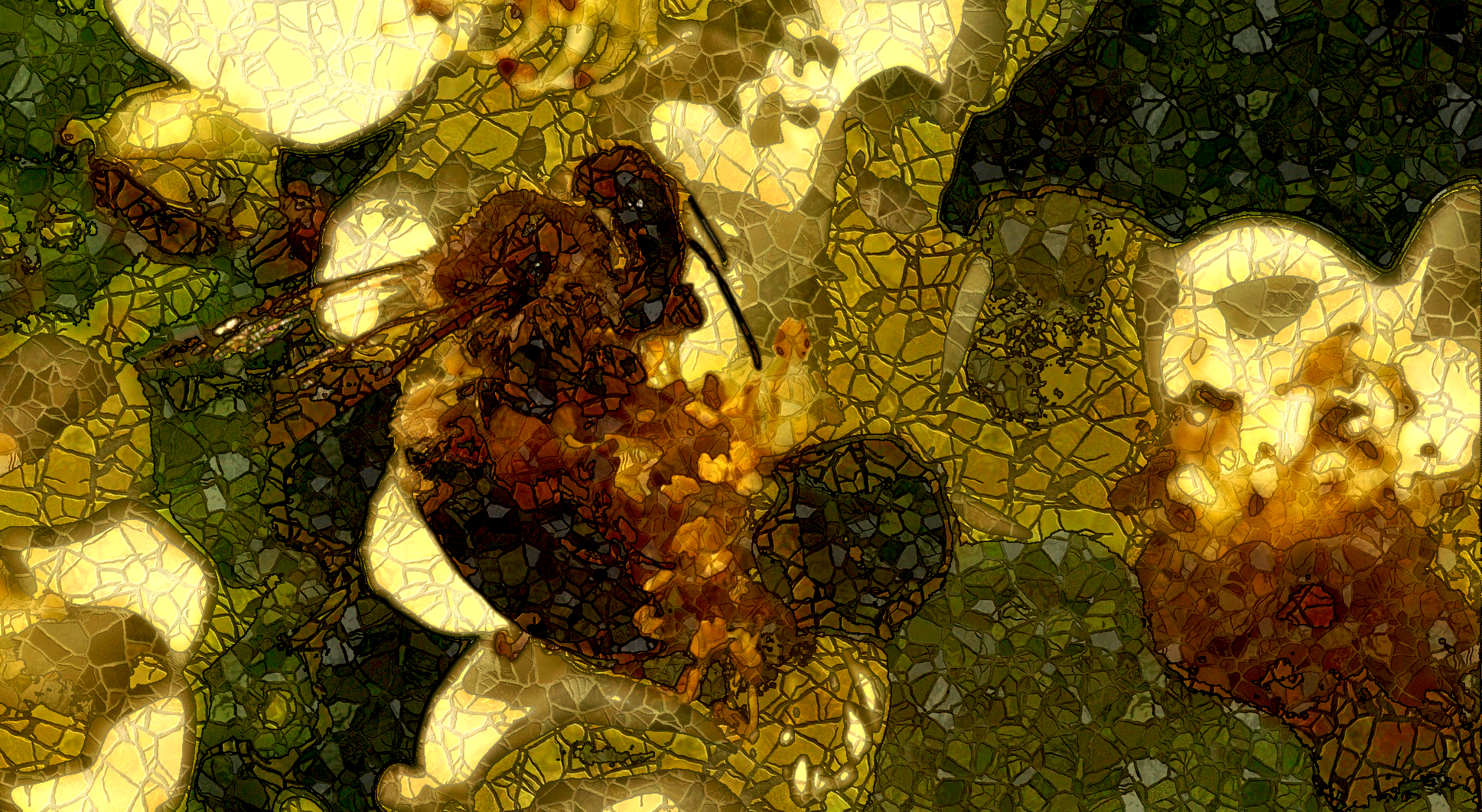 2019-04-11 06-53-41 biene_original, as a simple stone mosaic, on 8 areas.png
