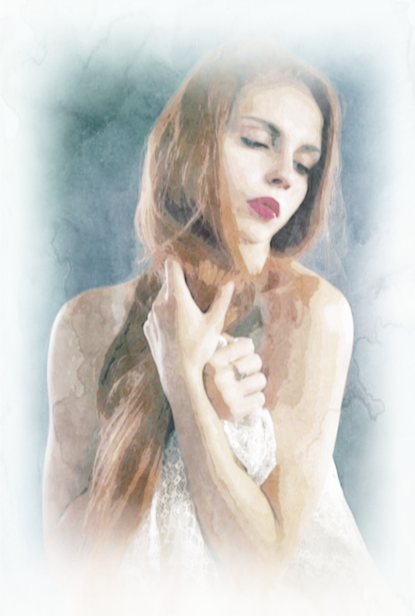 2020-03-30 13-24-18 girl-3332555_1920 as a digital aquarel, using24 colours, source portrait, look colour contrast mix gray.jpg
