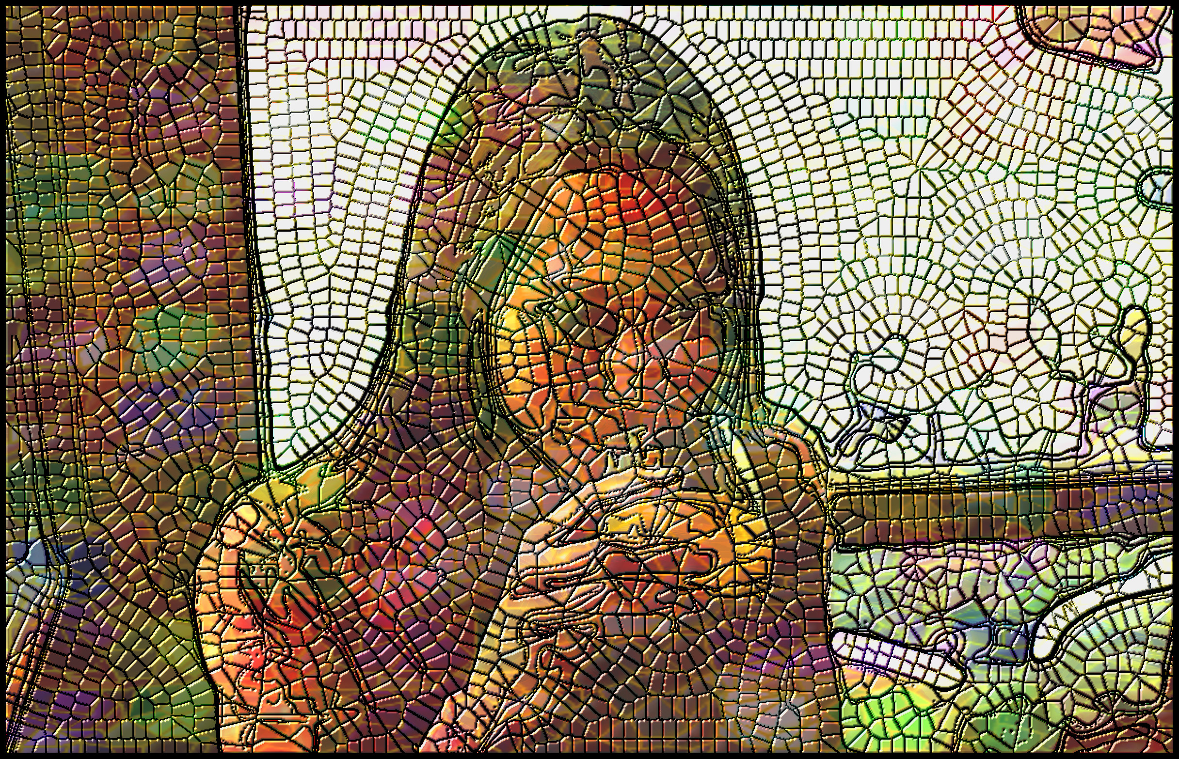2020-06-11 11-22-20 woman-in-pink-long-sleeve-shirt-drinking-orange-juice-3938988, as a Mosaic Roman style, light effect=Satin, glass pattern=SG_GemstoneCave.png.jpg
