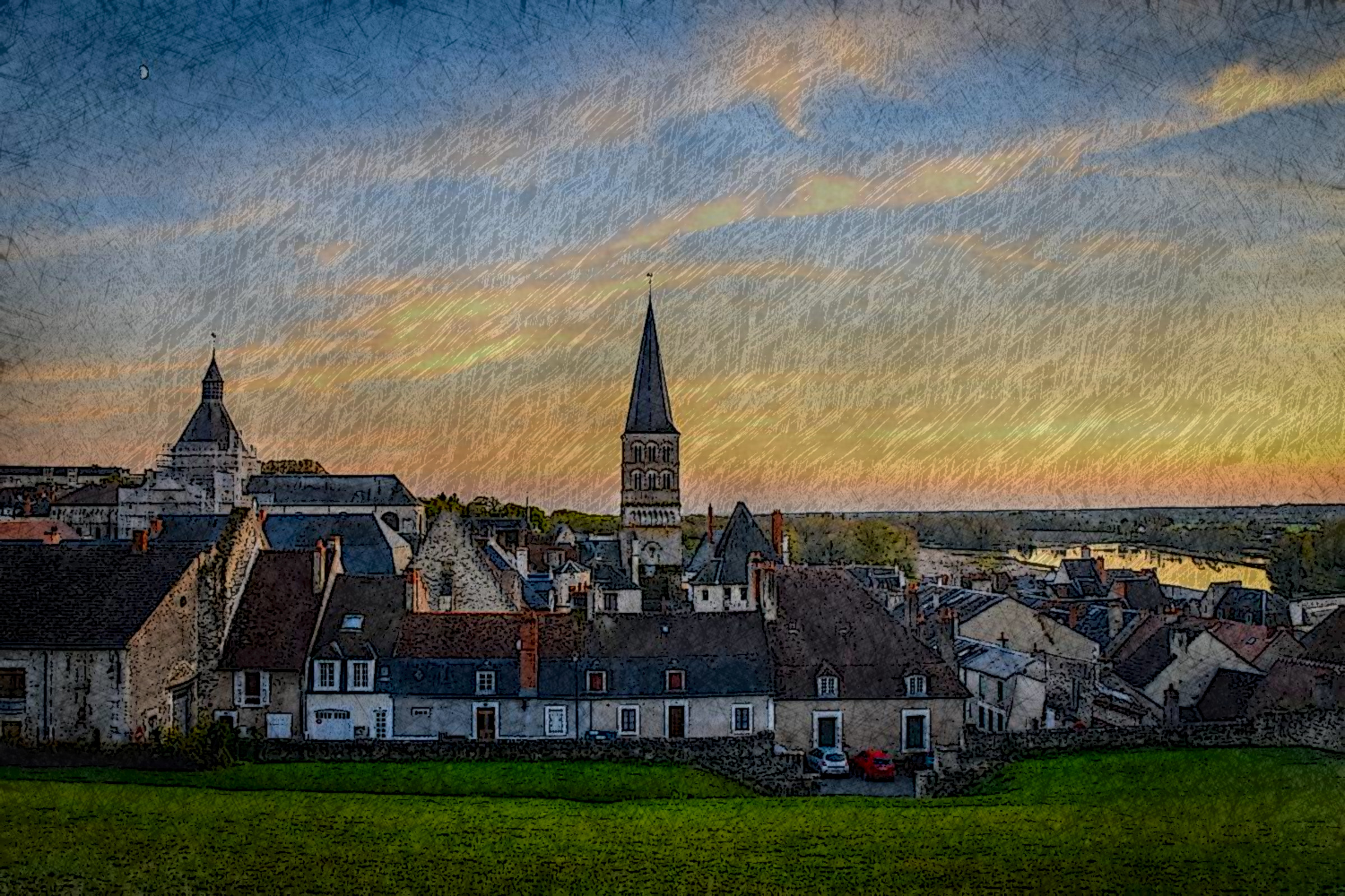 2020-10-11 17-35-41 sunset_in_la_charite_sur_loire__by_alexaimephotography_de6okwf-pre, drawed in style E, on  paper specified by user RGB,  coloured, strokes evidence=3.jpeg