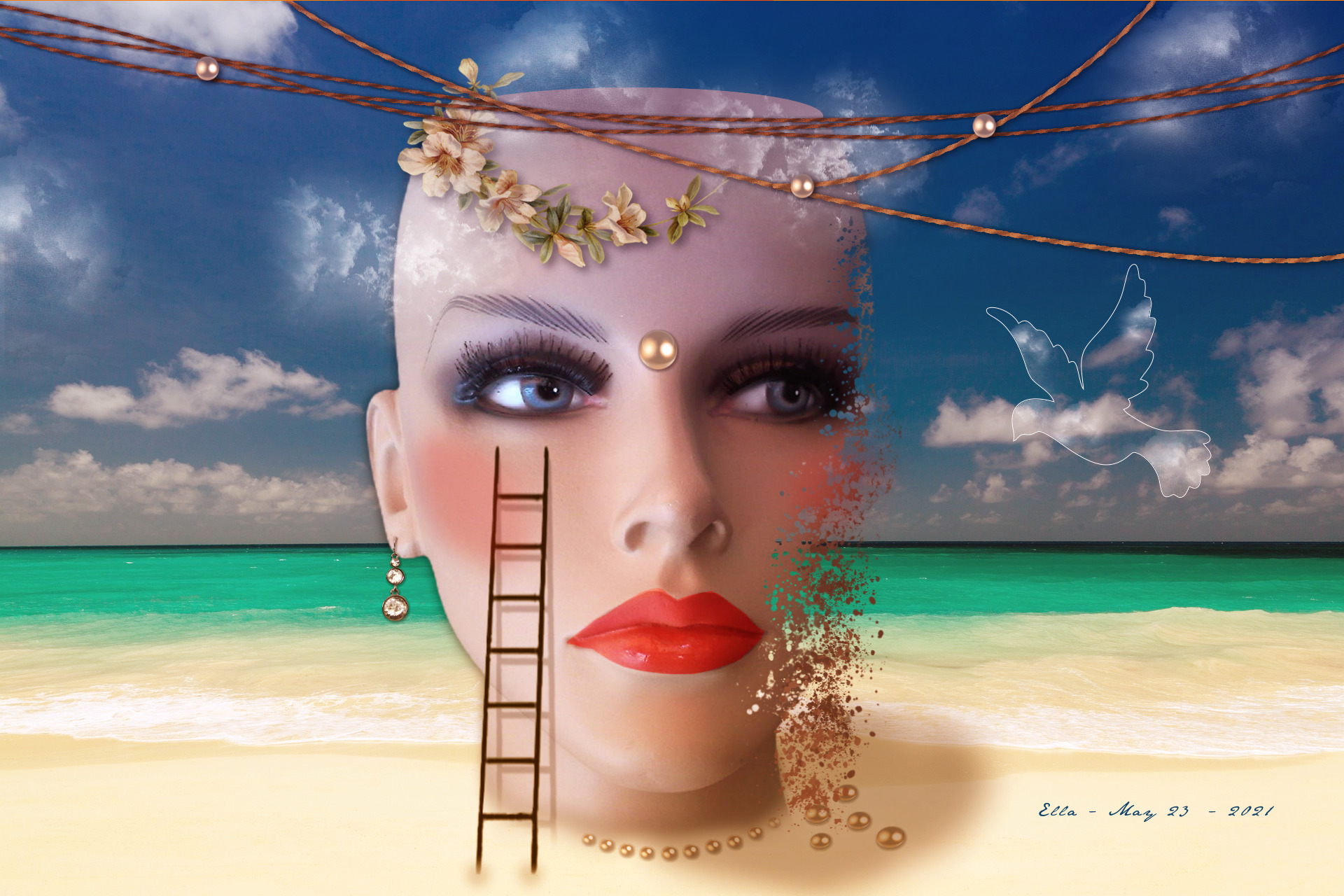 Surreal head on the beach..jpg