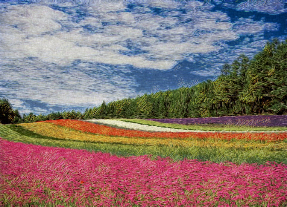 2021-11-12 flower-field-250016_960_720 with JVID effect R2 (Fake Impasto Paint Effect), parms =0, 3, 3, 3, 0, 0.0.jpg