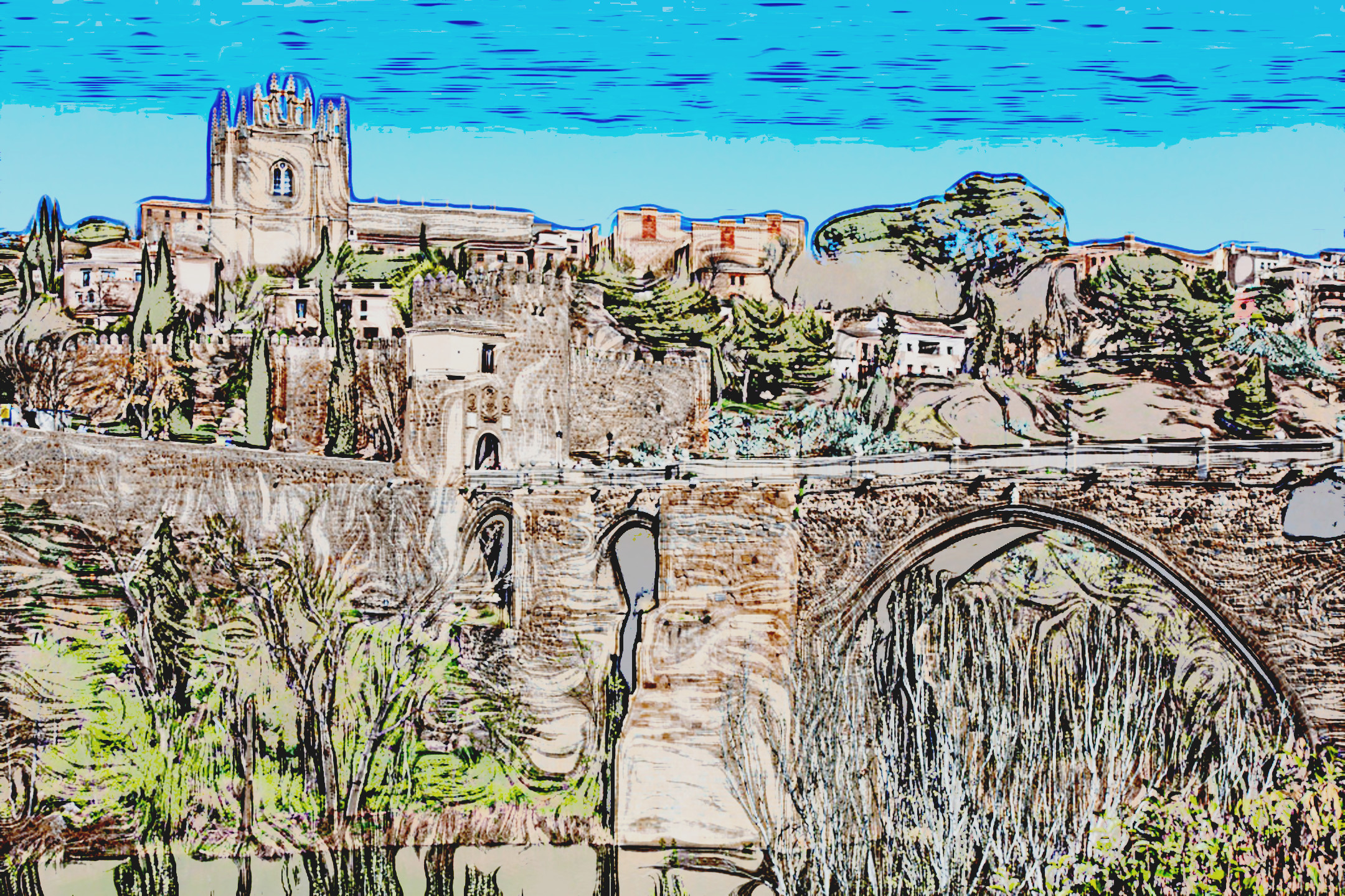 stock-photo-bridge-of-san-martin-toledo_DN_Artistic_and_Divide_barbouillage.JPG