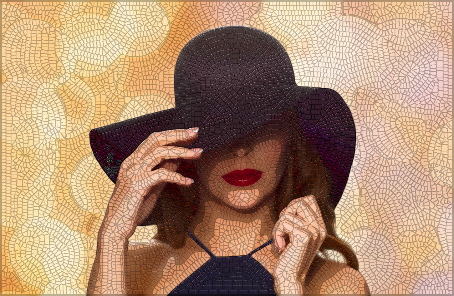 2023-09-20 08-21-40 stock-photo-beautiful-woman-in-black-hat, as a Roman Mosaic  (parms=10,0,1,3,1,1,2,0).jpg