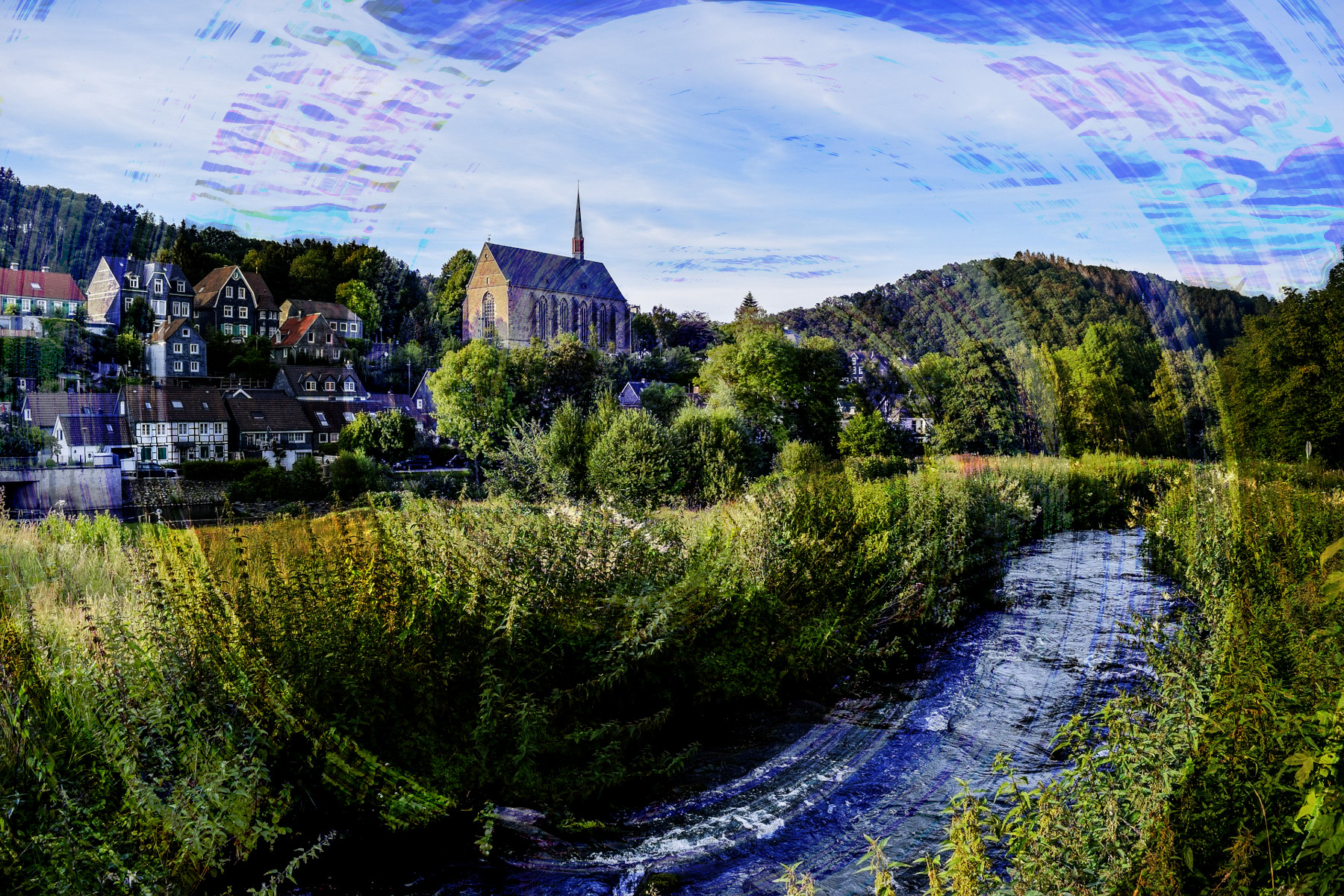2023-10-14 17-57-21 stream-5429113_1920 with a Quick Effect G (Twirl) (abstr.mode=LAYER_MODE_GRAIN_MERGE.jpg