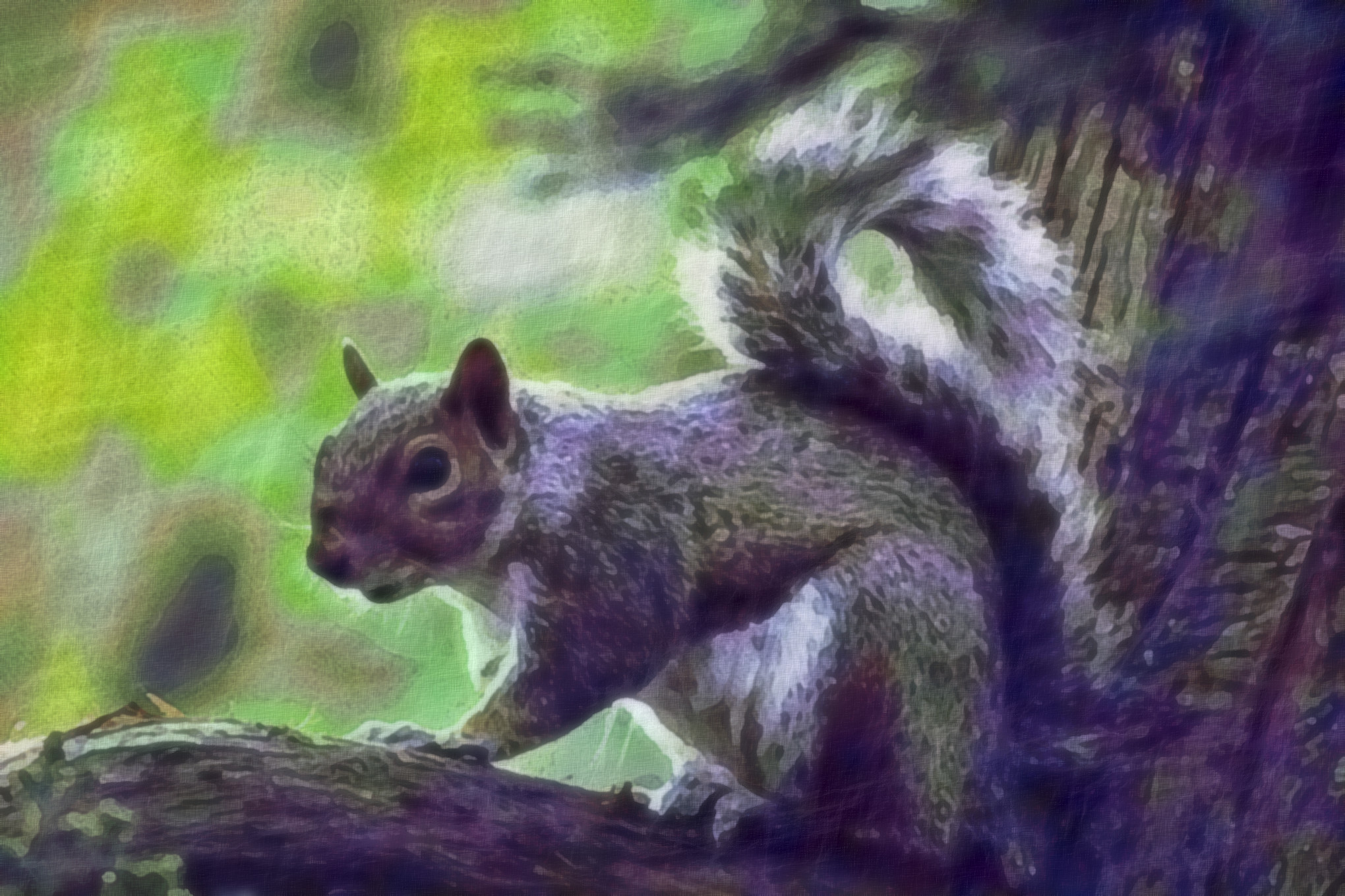 2023-10-27 08-22-32 squirrel-8211238_1920, as a free paint (2023), patterns set=FFLS_P, 16 colours, texture soft, top pattern ghost, posteffect boost chroma.jpg