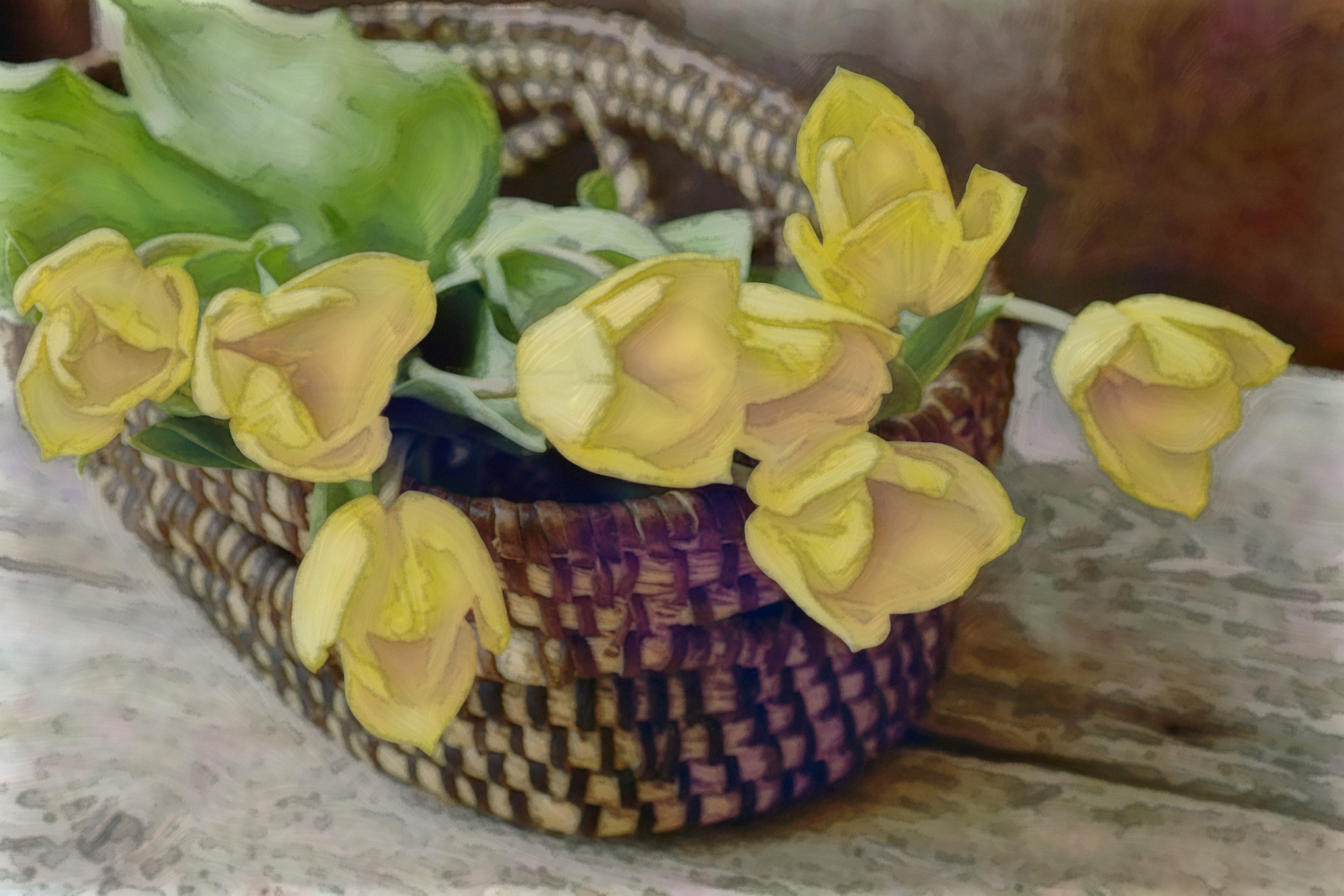 2023-11-06 08-26-19 tulips-708410_1920 with a Free Paint Effect, paint Morpho, strokes HLocks, contour Edges, poster tbd, toppat Brushify, postpro Chroma.jpg