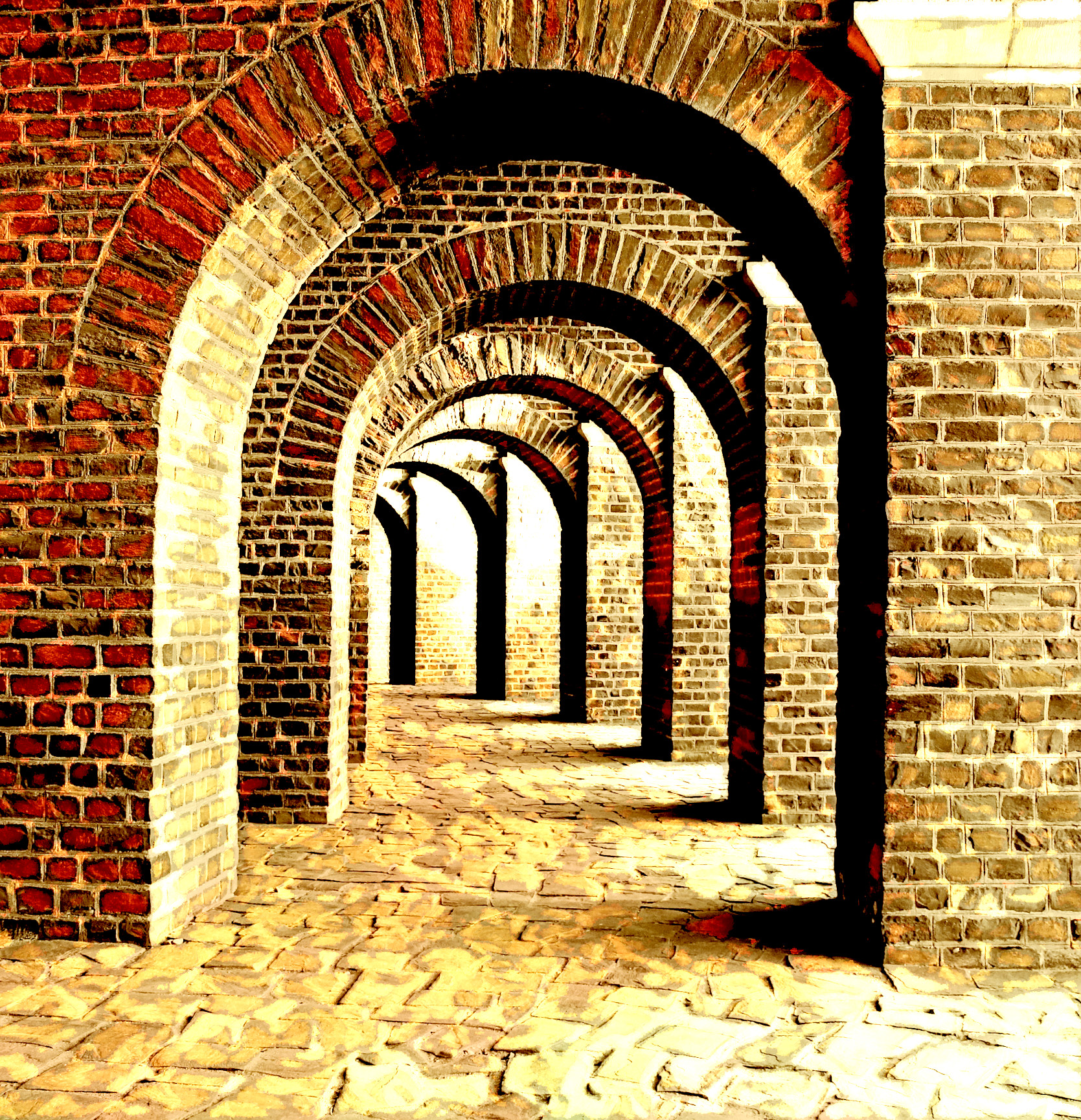 2023-11-06 16-41-56 cellar-vault-258906_1920 with a Free Paint Effect, paint HardPaint, strokes Mosaic, contour LJKRibbon, poster Cartoon, toppat Brushify, postpro Sepia.jpg