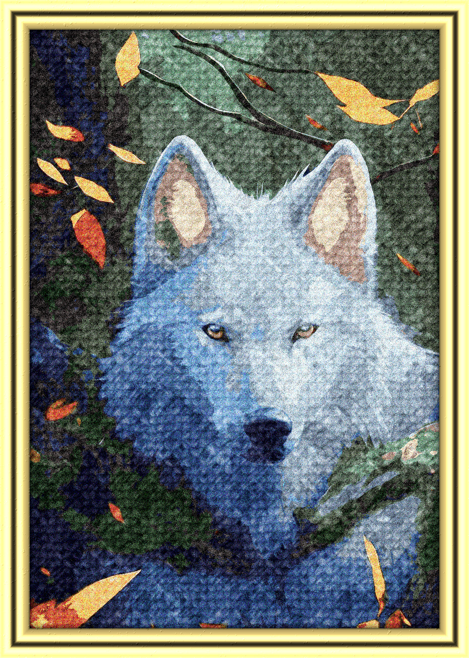 2024-03-01 15-50-19 white-wolf-7577684_1280, having a knitted look, on 21 colour areas, using pattern Knit_New_Stylized200.jpg