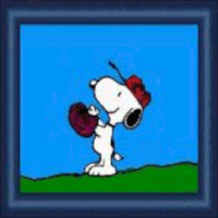 Snoopy catches the ball by WildMan.gif
